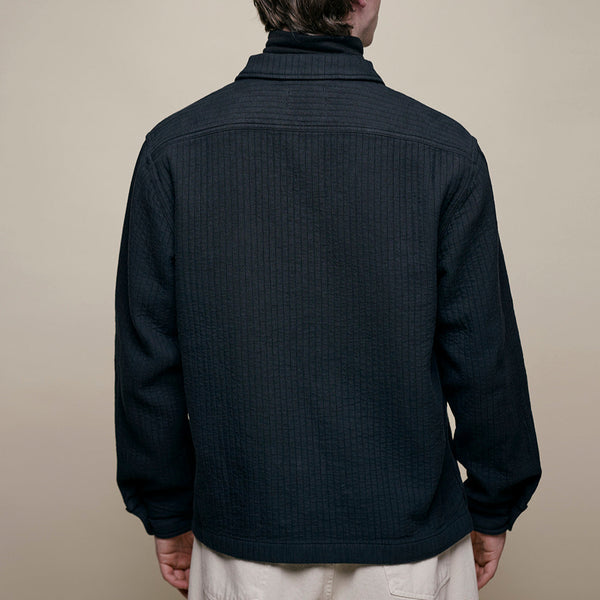 Charcoal Padded Cotton Overshirt