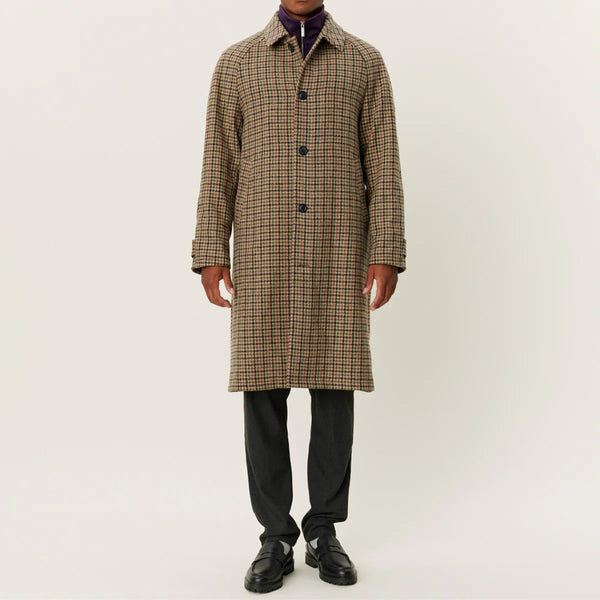 Sand/Black Michael Houndstooth Wool Coat 3.0