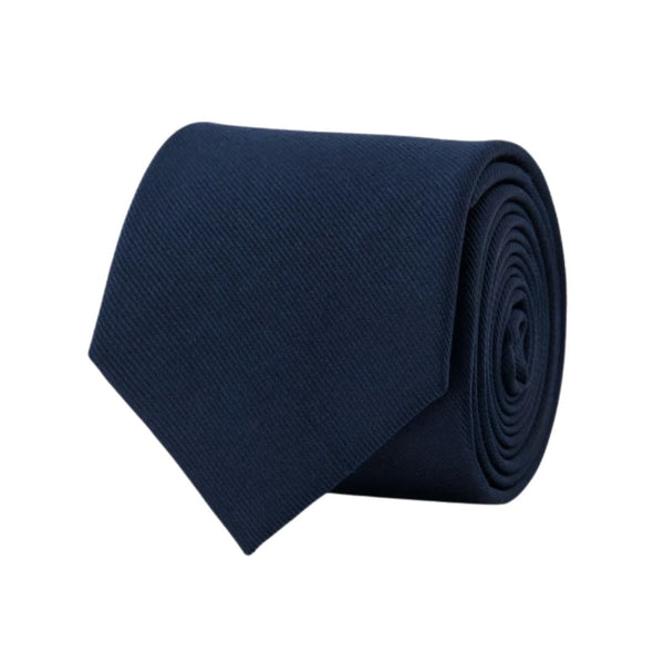 Navy Matte Silk Tie