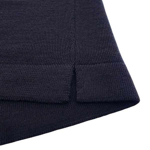 Navy Fine Knit Crewneck Sweater