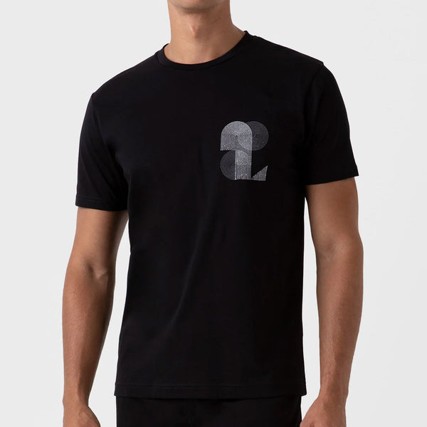 Craig Ward Black Noel Embroidered Crew Neck T-Shirt