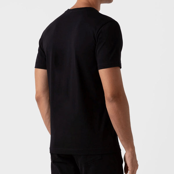 Craig Ward Black Noel Embroidered Crew Neck T-Shirt