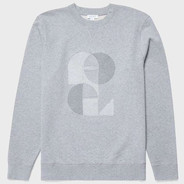 Craig Ward Grey Noel Embroidered Loopback Sweatshirt