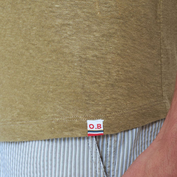 Agave Green Crewneck Linen T-Shirt