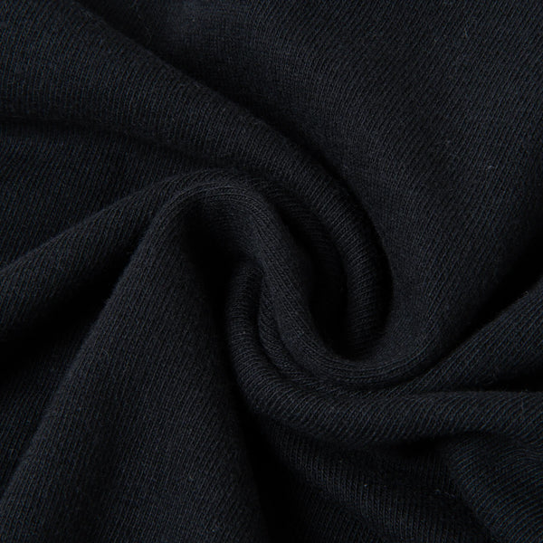 Black OR-9112 Loopwheel Cotton Crewneck T-shirt