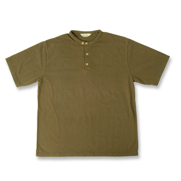 Khaki OR-9113 Henry Loopwheel Cotton Henley T-shirt
