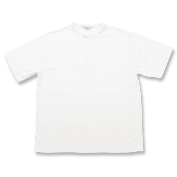 White OR-9113 Henry Loopwheel Cotton Henley T-shirt
