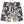 Navy Iris Alex Petralis Print Linen Shorts