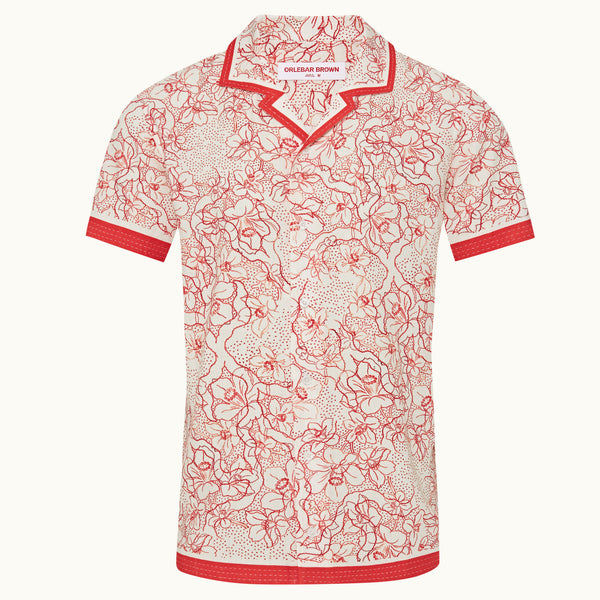 Red Sand Nouveau Hibbert Print Classic Fit Capri Collar Shirt