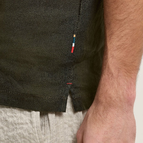 Bayleaf Maitan II Linen Capri Collar Shirt