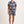Navy Iris Alex Petralis Print Linen Shorts