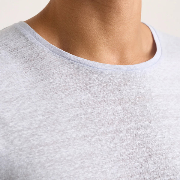 Surfside Blue OB-T Crewneck Linen T-shirt