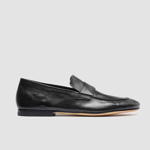 Black Airto Horse Leather Loafers