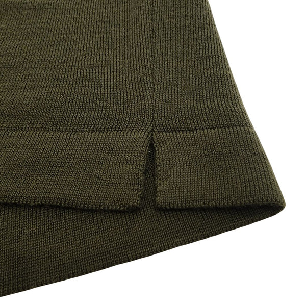 Olive Fine Knit Crewneck Sweater