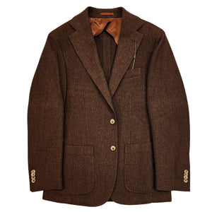 Brick Wool Knit Sport Jacket