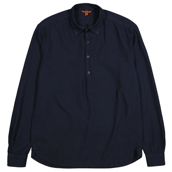 Navy Pavan Brushed Cotton Shirt