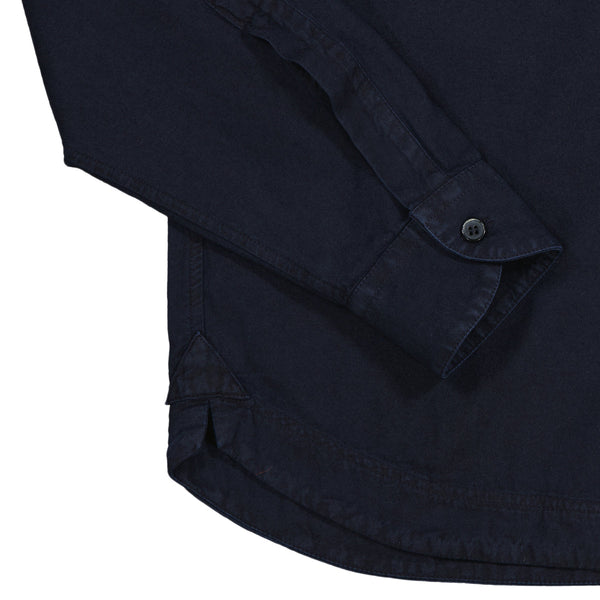 Navy Pavan Brushed Cotton Shirt