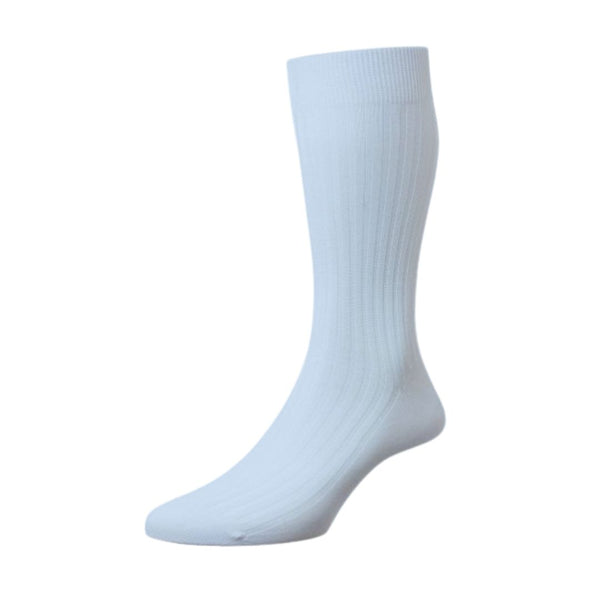 Powder Blue Danvers Mercerised Cotton Socks