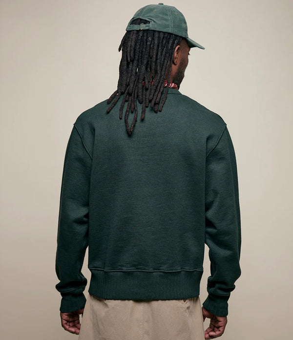 Forest Textured Heavyweight Rugged Fleece Cotton Sweatshirt