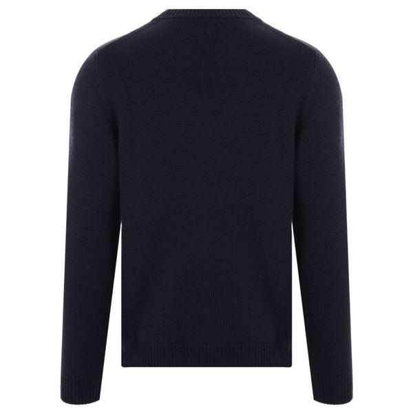 Navy Merino Knit Crewneck Sweater