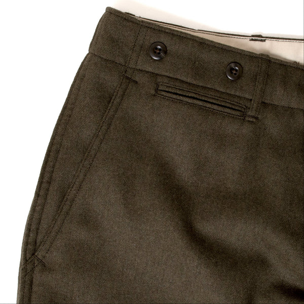 44-704W Olive Wool Trousers
