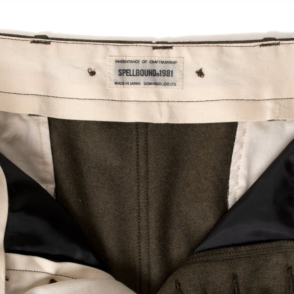 44-704W Olive Wool Trousers