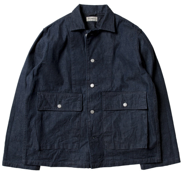 48-924D One Wash Indigo Denim Military Jacket