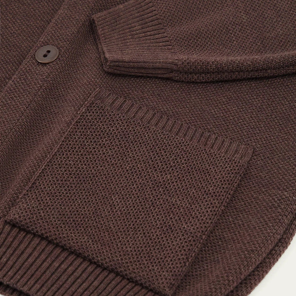 Marron Youri Merino Wool Cardigan