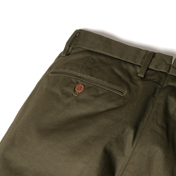 SV-PT-005 Olive Pleated Chino