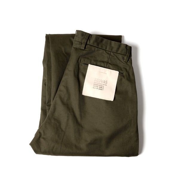 SV-PT-005 Olive Pleated Chino