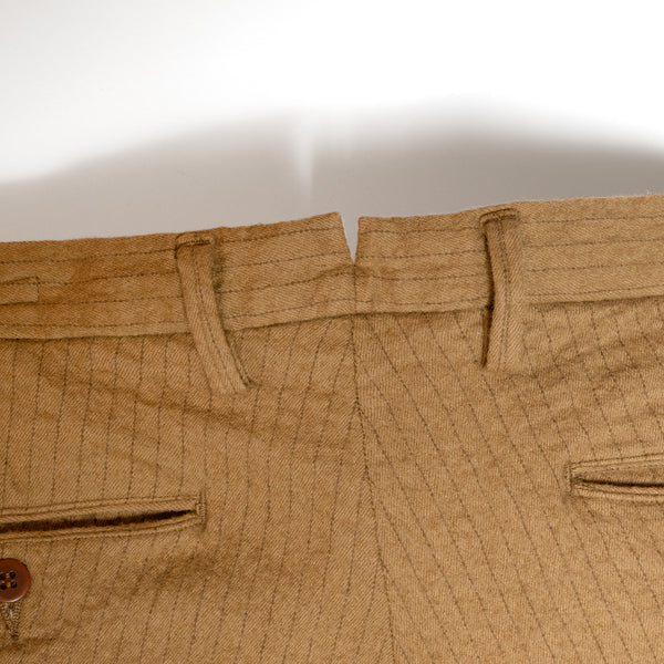 SV-PT-009L Khaki Stripe Pleated Trouser