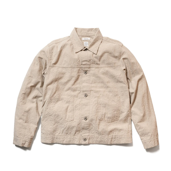 Natural SV-JK-027 L/C Trucker Cotton Linen Jacket