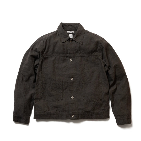 Charcoal SV-JK-027 L/C Trucker Cotton Linen Jacket