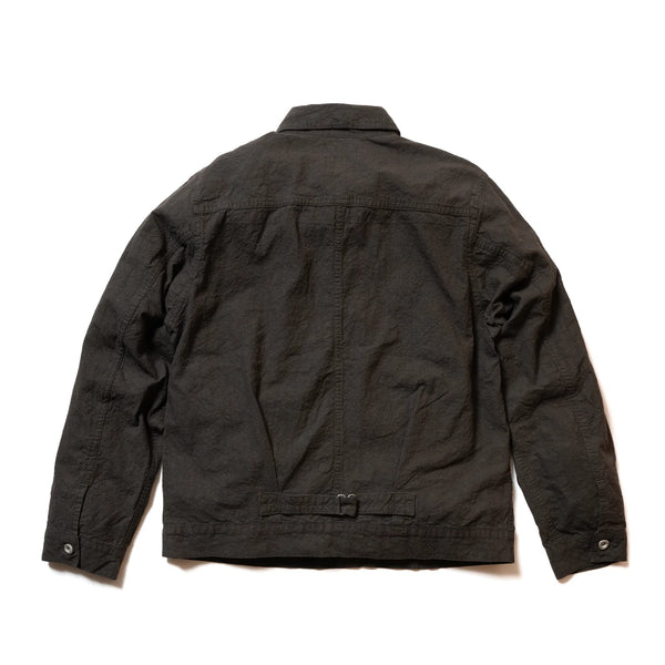 Charcoal SV-JK-027 L/C Trucker Cotton Linen Jacket