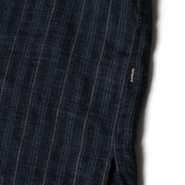 Navy Stripe SV-SH-033 Linen Open Collar S/S Shirt