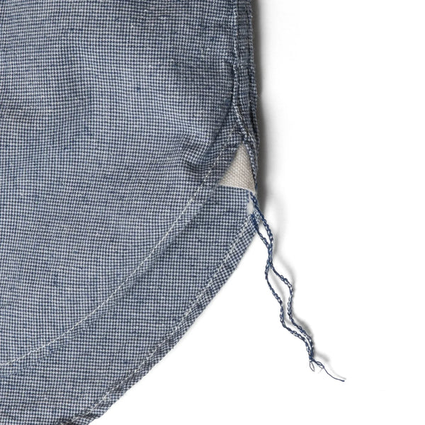 Blue SV-SH-031 Mini Check Cotton Silk Work Shirt