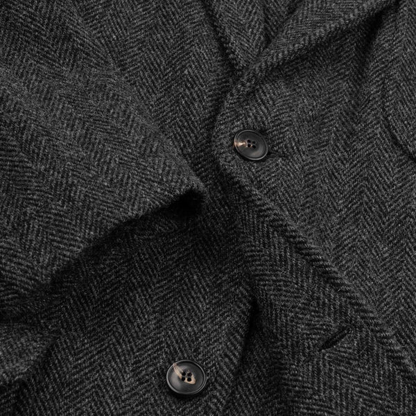 Grey Freeport Herringbone Wool Jacket
