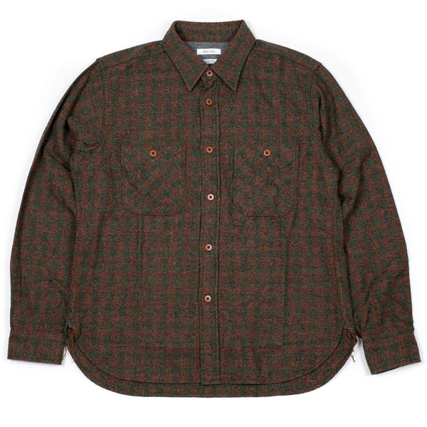 SV-SH-026 Orange Plaid Brushed Cotton Shirt