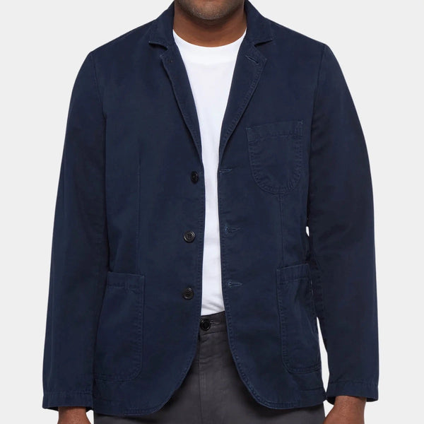 Dark Blue Double Twisted Twill Sport Jacket
