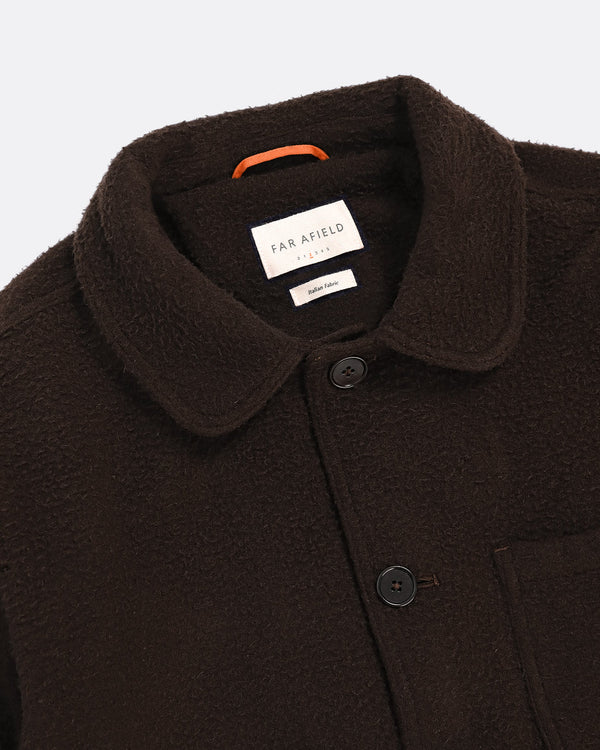 Slate Brown Melton Station Jacket