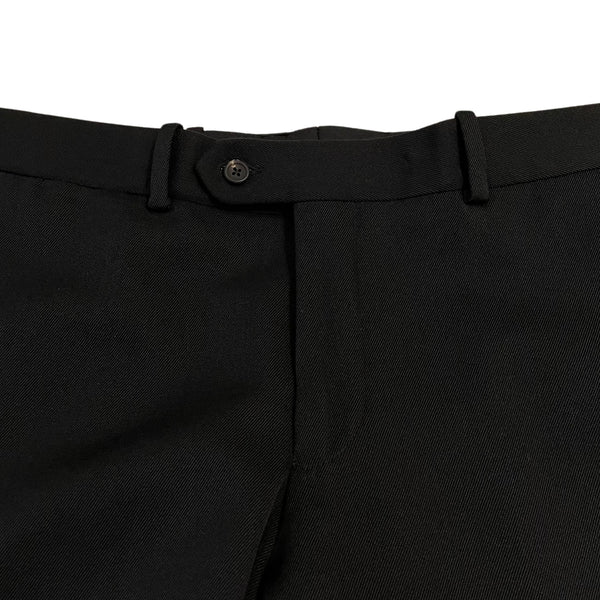 Black Cavalry Twill Cotton & Wool Trouser