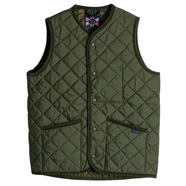 Olive Green Thornham Quilted Vest
