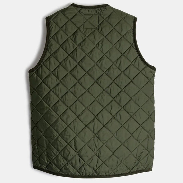 Olive Green Thornham Quilted Vest