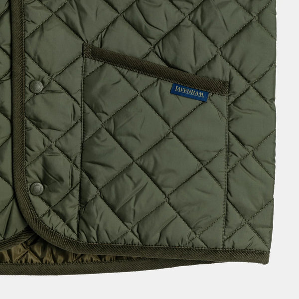 Olive Green Thornham Quilted Vest