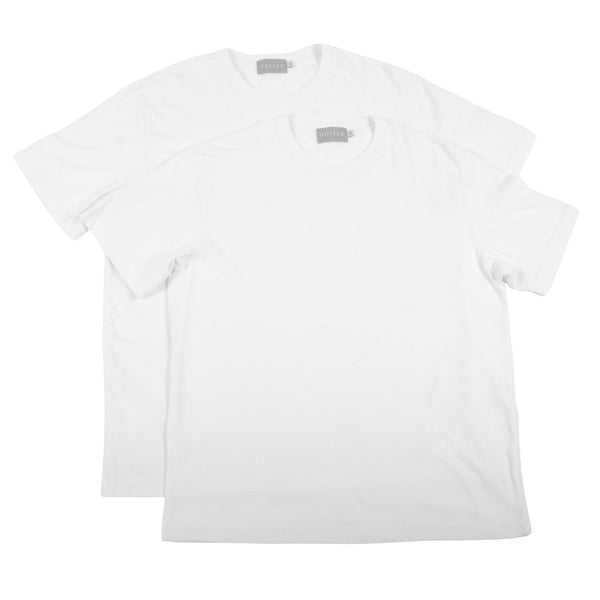 2 Pack - White Classic Cotton Crewneck T-shirt