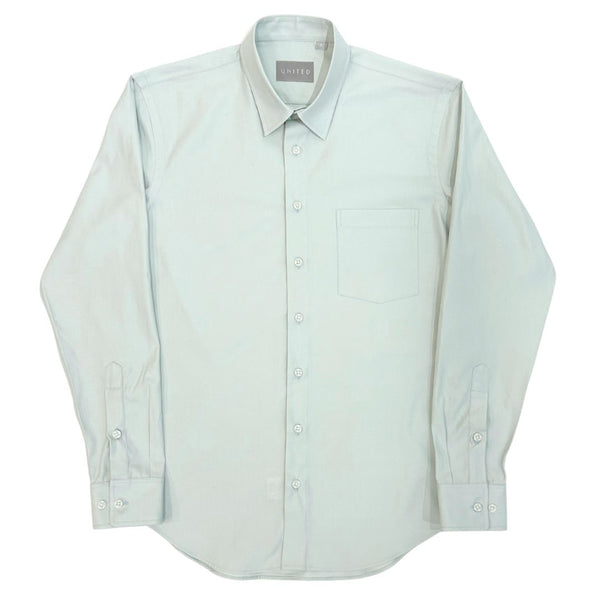 Arctic Blue Cotton Twill Work Shirt