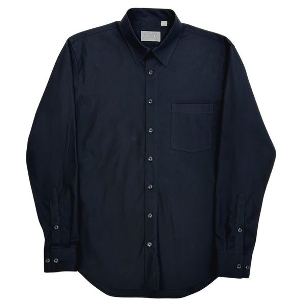 French Navy Cotton Twill Work Shirt