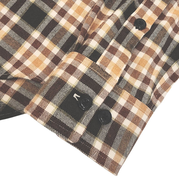 Burnt Umber Check Flannel Shirt