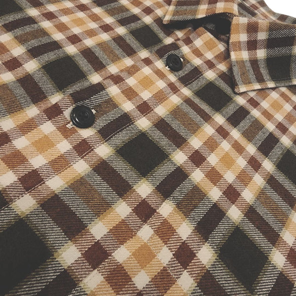 Burnt Umber Check Flannel Shirt