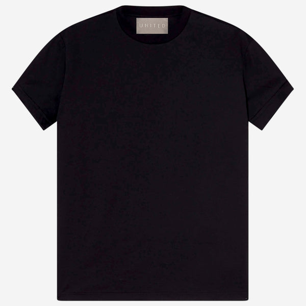 Black Classic Cotton Crewneck T-shirt